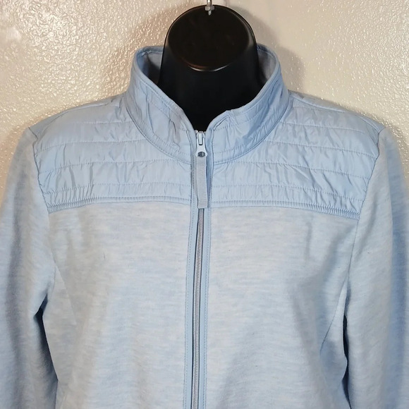 Talbots Women's Fleece Jacket in Blue Size Large Petite - Picture 6 of 11